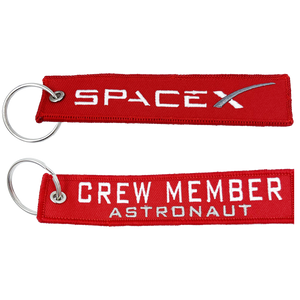 Space X Crew Member Astronaut Keychain or Luggage Tag or zipper pull SpaceX BL11-016 LKC-07 - www.ChallengeCoinCreations.com