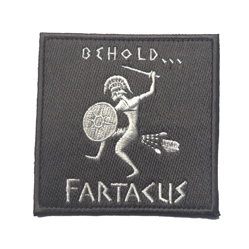 Funny Behold Fartacus Farting Spartan Tactical Embroidered Hook and Loop Morale Patch FREE USA SHIPPING SHIPS FREE FROM USA PAT-682