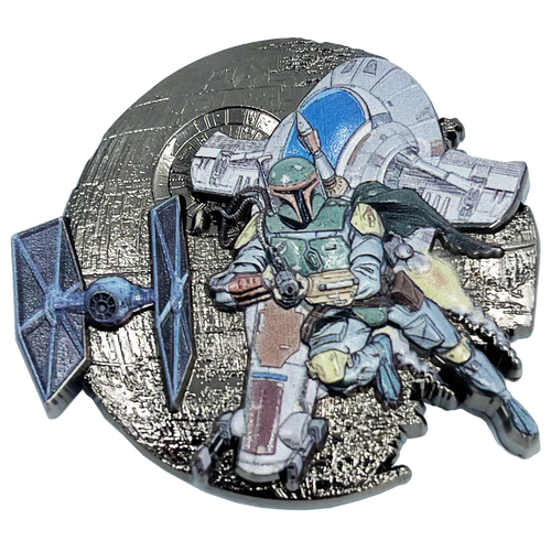 Tactical Terrorism RESPONSE Team 9 ttrt cbp Challenge Coin Mandalorian Boba Fett Star Wars inspired Rogue Death Star BL8-001 - www.ChallengeCoinCreations.com