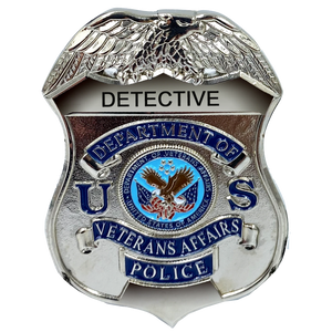 VA Veterans Affairs Police Officer DETECTIVE Administration shield lapel pin BL7-016 - www.ChallengeCoinCreations.com