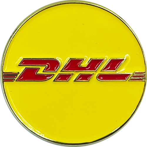 DHL lapel pin BL11-011 - www.ChallengeCoinCreations.com