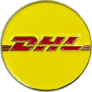 DHL lapel pin BL11-011 - www.ChallengeCoinCreations.com