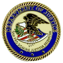 Load image into Gallery viewer, DOJ Pin with deluxe spring loaded clasp Department of Justice Dept. CL-010 - www.ChallengeCoinCreations.com