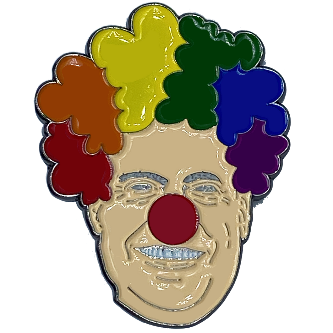 Mayor Bill DeBlasio Clown Pin NYC NYPD DL4-14 - www.ChallengeCoinCreations.com