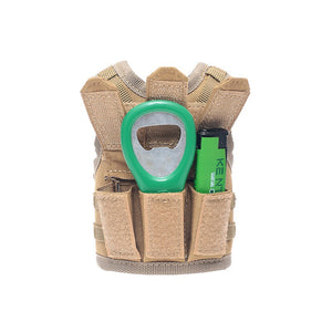 Tactical Beer Water Soda Bottle Can Vest with Storage And Hook and Loop FREE USA SHIPPING SHIPS FROM USA