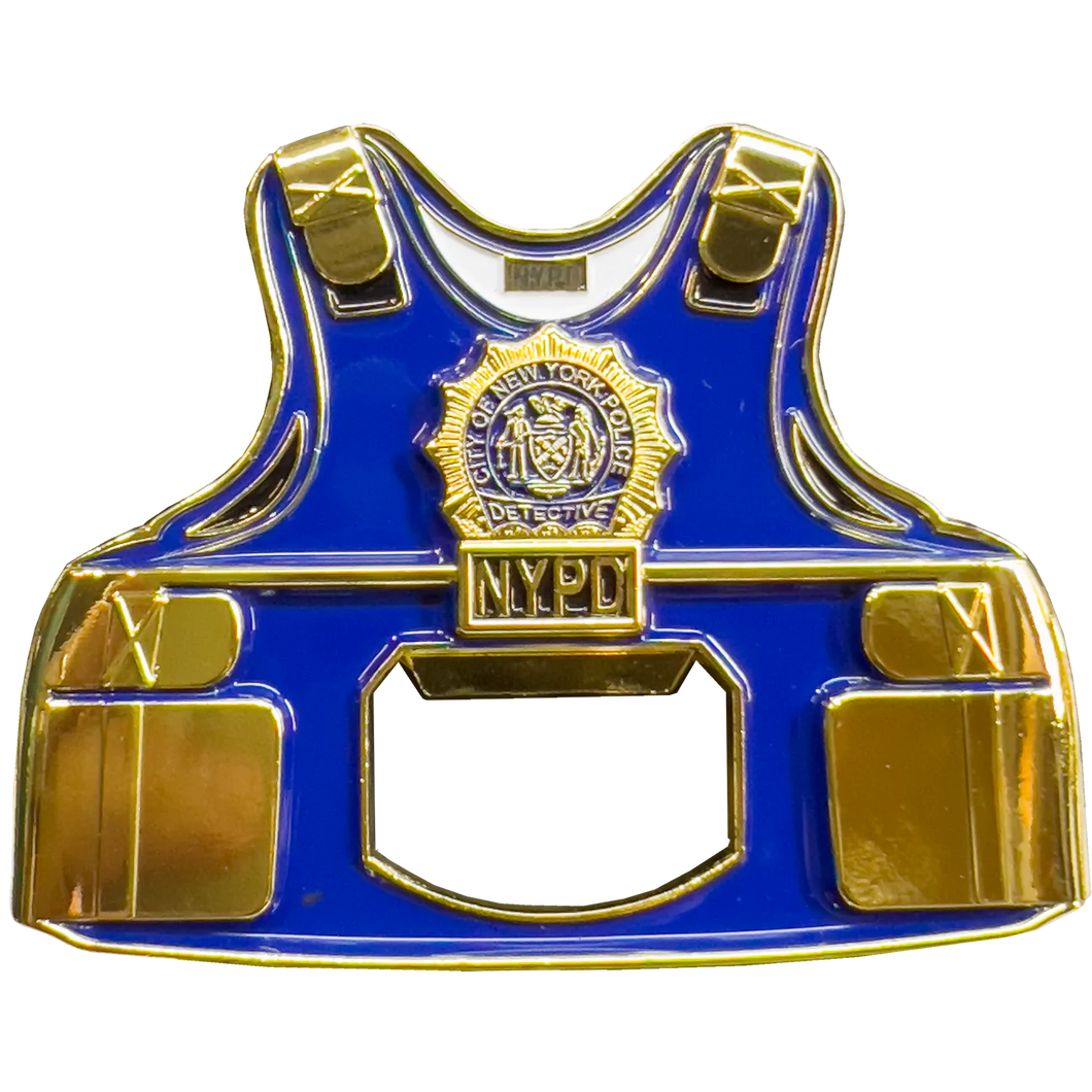 NYPD New York City Police Detective Bottle Opener Challenge Coin GL09-003