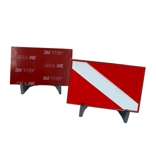 Dive Flag Scuba Vehicle Auto Emblem with 3M back Diver Diving DD-008 - www.ChallengeCoinCreations.com