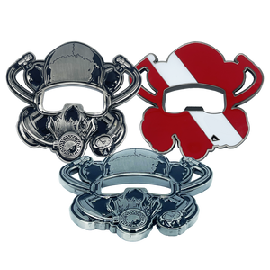 SCUBA Diver Bottle Opener Challenge Coin Dive Flag Bl14-002 - www.ChallengeCoinCreations.com