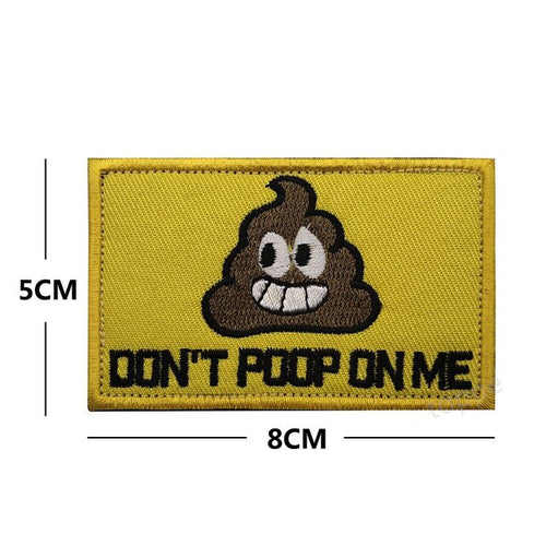 Funny Don't Poop On Me Emoji Emoticon Hook and Loop Morale Patch FREE USA SHIPPING SHIPS FROM USA PAT-557