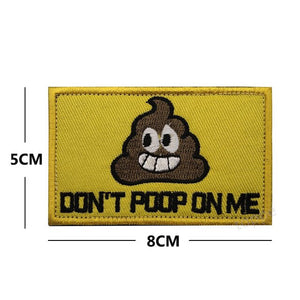 Funny Don't Poop On Me Emoji Emoticon Hook and Loop Morale Patch FREE USA  SHIPPING SHIPS FROM USA PAT-557