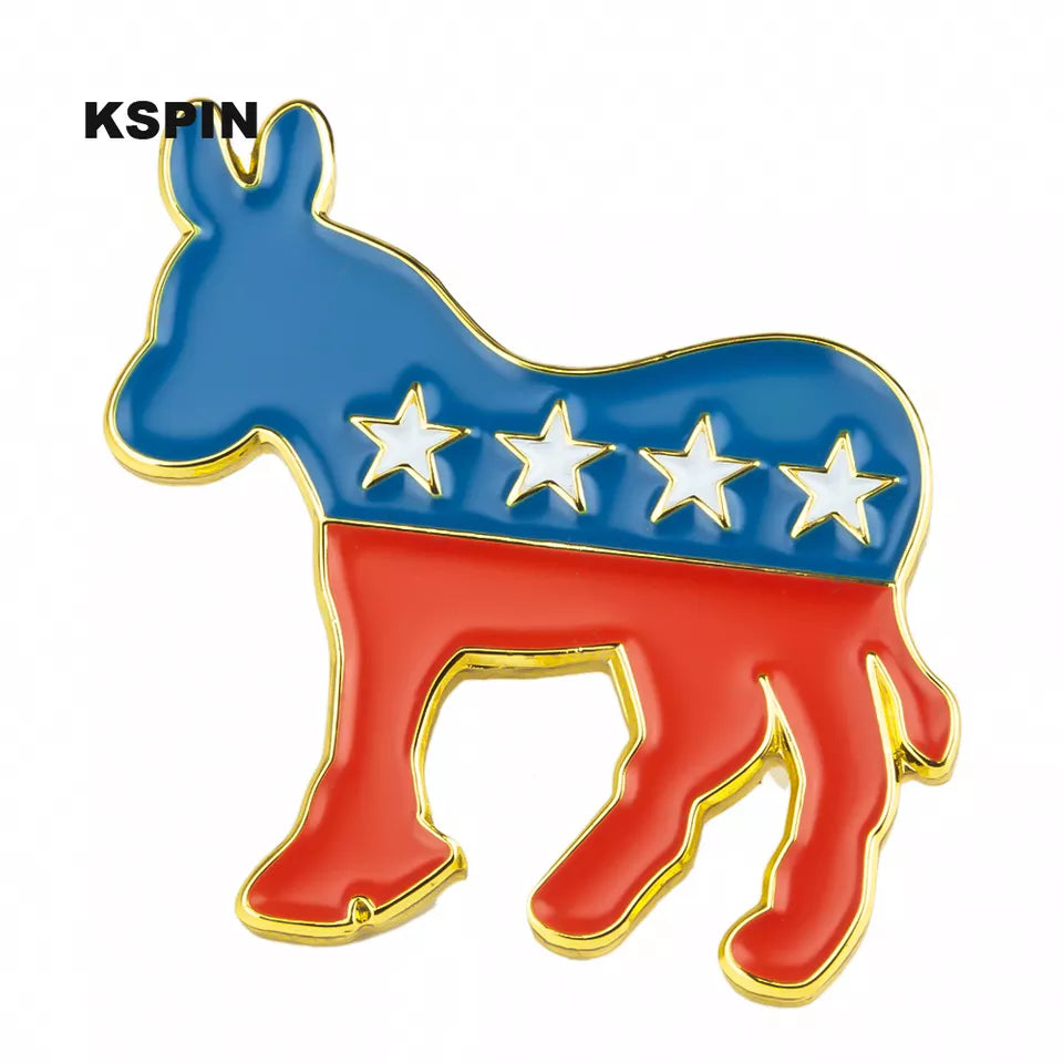 Democratic Party Lapel Pin FREE USA SHIPPING SHIPS FREE FROM THE USA P-022A