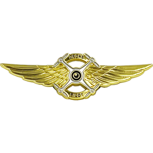 Full size UAS FAA Commercial Drone Pilot Wings pin EL13-016 P-161B