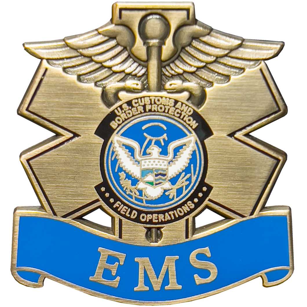 CBP Field Operations CBP Officer OFO EMS Uniform style pin Field Ops EMT Paramedic GG-018 ZQ-181