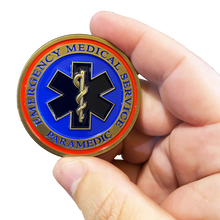 Load image into Gallery viewer, Emergency Medical Services Paramedic always on call EMT EMS Challenge Coin CL11-04 - www.ChallengeCoinCreations.com