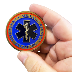 Emergency Medical Services Paramedic always on call EMT EMS Challenge Coin CL11-04 - www.ChallengeCoinCreations.com