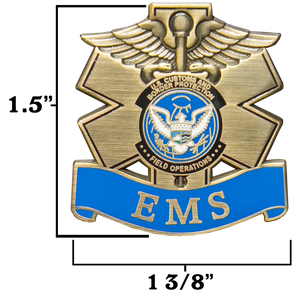 CBP Field Operations CBP Officer OFO EMS Uniform style pin Field Ops EMT Paramedic GG-018 ZQ-181