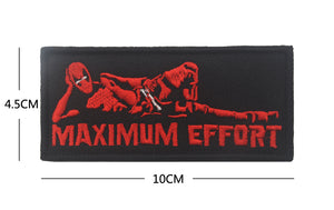 Funny Dead Maximum Effort Pool Hook and Loop Morale Patch FREE USA SHIPPING SHIPS FROM USA PAT-560