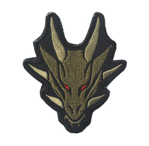 Dragons Head Milspec Embroidered Tactical Patch  Morale Hook and Loop FREE USA SHIPPING  SHIPS FROM USA PAT-531 (E)