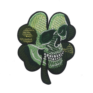 4 Leaf Clover Skull Lucky Irish St paddy Patricks Day Hook and Loop Morale Patch FREE USA SHIPPING SHIPS FROM USA PAT-593 594 595