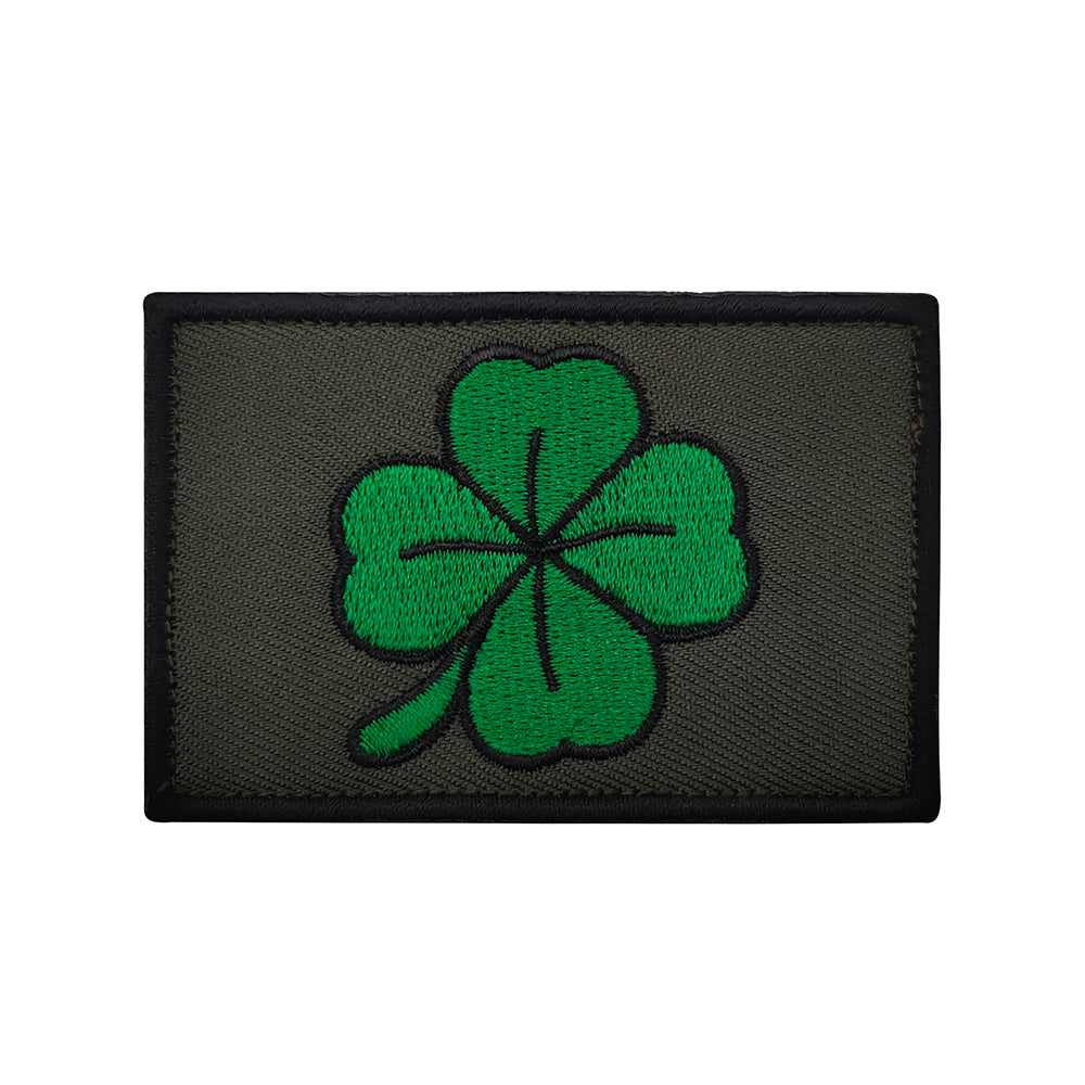 4 Leaf Clover Lucky Irish St paddy Patricks Day Hook and Loop Morale Patch FREE USA SHIPPING SHIPS FROM USA PAT-591