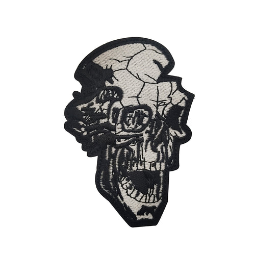 Cracked Skull Hook and Loop Morale Patch FREE USA SHIPPING SHIPS FROM USA PAT-607