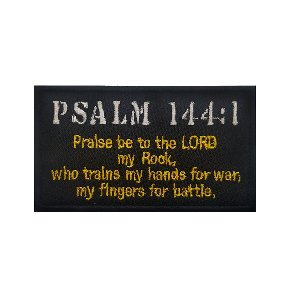 Bible verses PSALM 144:1 Hook and Loop Morale Patch Army Navy USMC Air Force LEO FREE USA SHIPPING SHIPS FROM USA PAT-580 580A 581 (E)