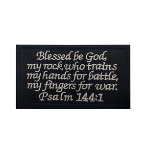 Bible verses PSALM 144:1 Hook and Loop Morale Patch Army Navy USMC Air Force LEO FREE USA SHIPPING SHIPS FROM USA PAT-579 580 581