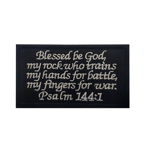Bible verses PSALM 144:1 Hook and Loop Morale Patch Army Navy USMC Air Force LEO FREE USA SHIPPING SHIPS FROM USA PAT-579 580 581