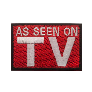Funny TV Television As Seen On Hook and Loop Morale Patch FREE USA SHIPPING SHIPS FROM USA PAT-556