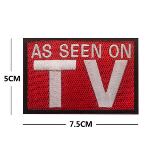 Funny TV Television As Seen On Hook and Loop Morale Patch FREE USA SHIPPING SHIPS FROM USA PAT-556