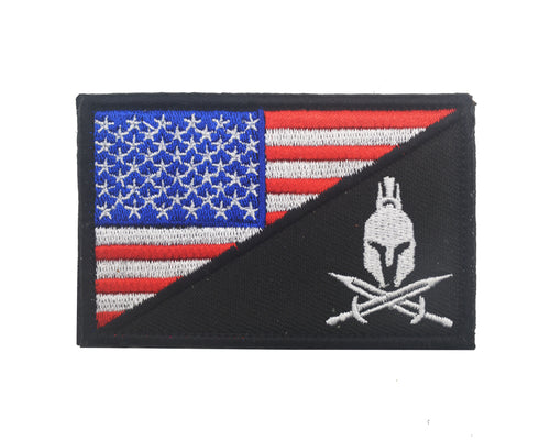 USA Flag Spartan Gladiator Moaan Abe Tactical Patch  Morale Hook and Loop FREE USA SHIPPING  SHIPS FROM USA PAT-484