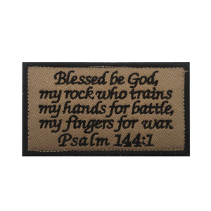 Bible verses PSALM 144:1 Hook and Loop Morale Patch Army Navy USMC Air Force LEO FREE USA SHIPPING SHIPS FROM USA PAT-579 580 581