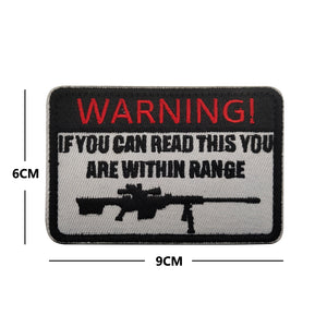 Funny If You Can Read This You are Within Range Embroidered Hook and Loop Morale Patch FREE USA SHIPPING SHIPS FREE IN USA Pat-442
