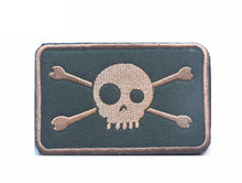 Load image into Gallery viewer, Pirate Skull an Crossbones Davy Jones Hook and Loop Morale Patch FREE USA SHIPPING SHIPS FROM USA PAT-596 597