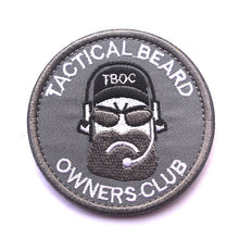 Load image into Gallery viewer, Funny Tactical Beard Owners Club TBOC Hook and Loop Morale Patch FREE USA SHIPPING SHIPS FROM USA PAT-601 602 603 604 (E)