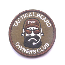 Load image into Gallery viewer, Funny Tactical Beard Owners Club TBOC Hook and Loop Morale Patch FREE USA SHIPPING SHIPS FROM USA PAT-601 602 603 604 (E)