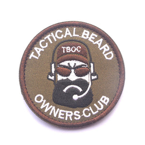 Funny Tactical Beard Owners Club TBOC Hook and Loop Morale Patch FREE USA SHIPPING SHIPS FROM USA PAT-601 602 603 604 (E)