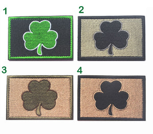 3 Leaf Clover Lucky Irish St paddy Patricks Day Hook and Loop Morale Patch FREE USA SHIPPING SHIPS FROM USA PAT-586 587 588 589  (E)