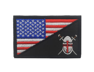 USA Flag Masonic Knights Templar USA FLAG Tactical Patch  Morale Hook and Loop FREE USA SHIPPING  SHIPS FROM USA PAT-483