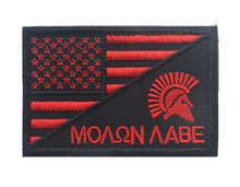 Load image into Gallery viewer, USA Flag Spartan Gladiator Moaan Abe Tactical Patch  Morale Hook and Loop FREE USA SHIPPING  SHIPS FROM USA PAT-492