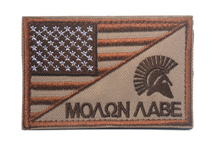 USA Flag Spartan Gladiator Moaan Abe Tactical Patch  Morale Hook and Loop FREE USA SHIPPING  SHIPS FROM USA PAT-492