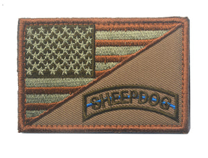 USA Flag Sheepdog Thin Blue Line Tactical Patch  Morale Hook and Loop FREE USA SHIPPING  SHIPS FROM USA PAT-524/526 (E)