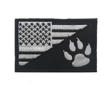 Load image into Gallery viewer, K9 Canine Paw USA FLAG Embroidered Hook and Loop Morale Patch Army Navy USMC Air Force LEO FREE USA SHIPPING SHIPS FROM USA PAT-479