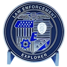 Load image into Gallery viewer, Future LEO Police Law Enforcement Explorer Officer Challenge Coin DL6-05 - www.ChallengeCoinCreations.com