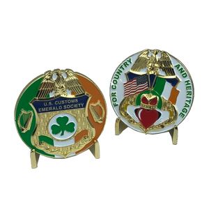 CBP Customs Emerald Society Challenge Coins J-012 - www.ChallengeCoinCreations.com