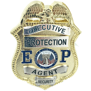 Large 2.75 inch full size Executive Protection Agent Security Officer Enforcement Uniform Wallet Pin BL2-012A