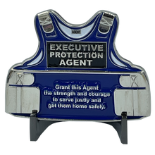 Load image into Gallery viewer, Executive Protection Agent Prayer Body Armor Challenge Coin Body Guard Security Operator Enforcement EL8-008 - www.ChallengeCoinCreations.com