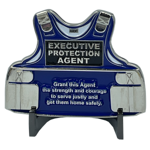 Executive Protection Agent Prayer Body Armor Challenge Coin Body Guard Security Operator Enforcement EL8-008 - www.ChallengeCoinCreations.com