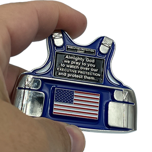 Executive Protection Agent Prayer Body Armor Challenge Coin Body Guard Security Operator Enforcement EL8-008 - www.ChallengeCoinCreations.com