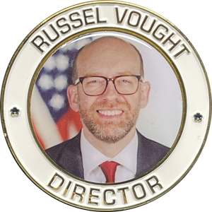 President Donald J. Trump Administration Executive Office Director Russel Vought Challenge Coin BL13-007 - www.ChallengeCoinCreations.com